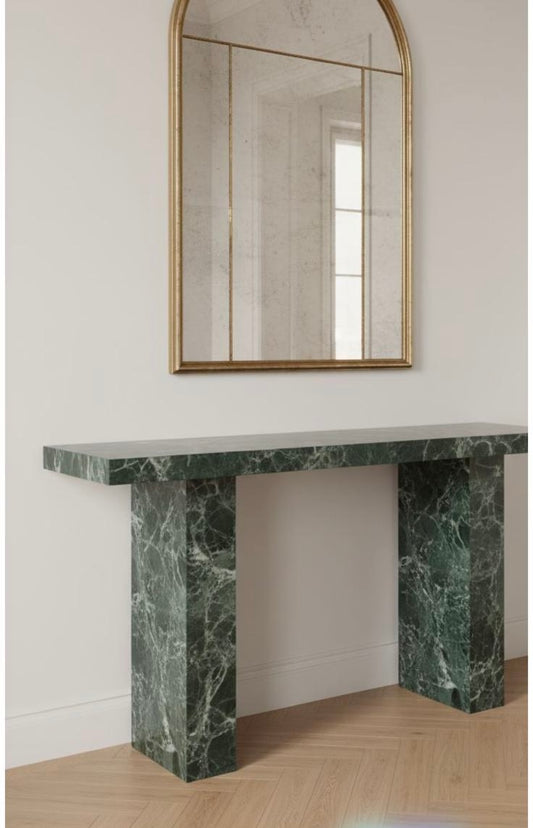 Natural Green Marble Console Table For Hallway