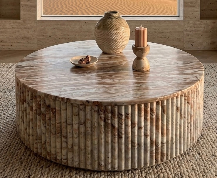 Classico Fantasy Round Coffee Table Fluted