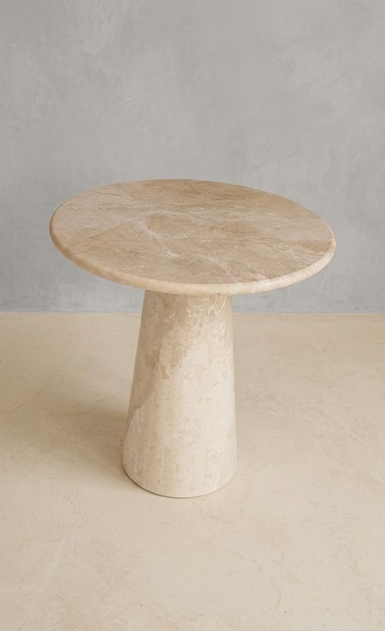 Omani Beige Marble Side Table