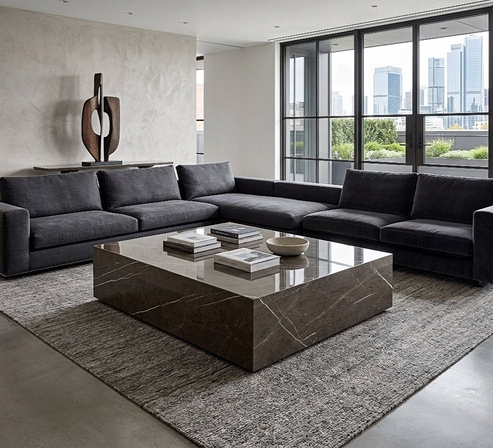 Natural Armani Grey cube Coffee Table