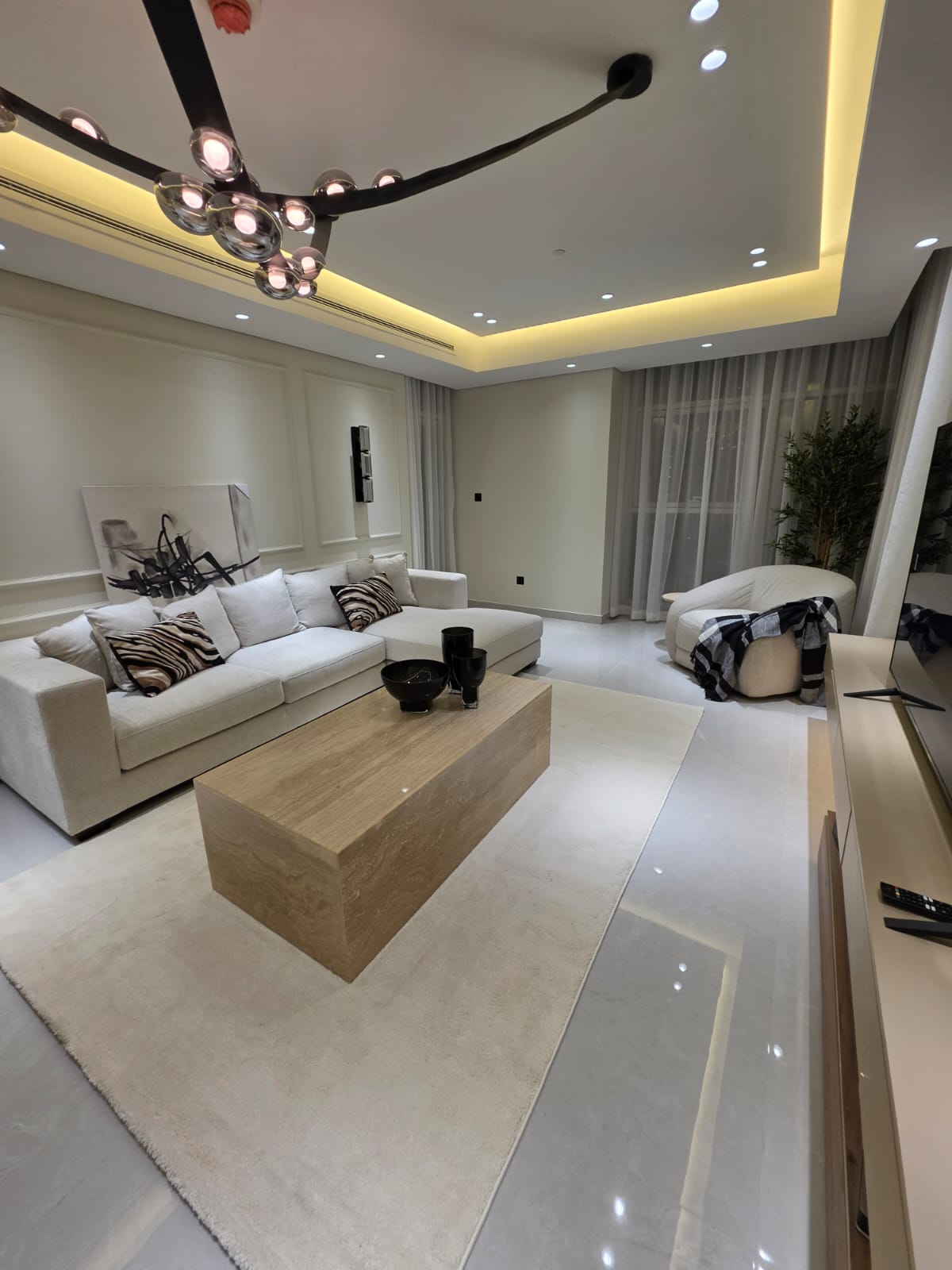 Natural Filled Travertine Rectangular Coffee Table