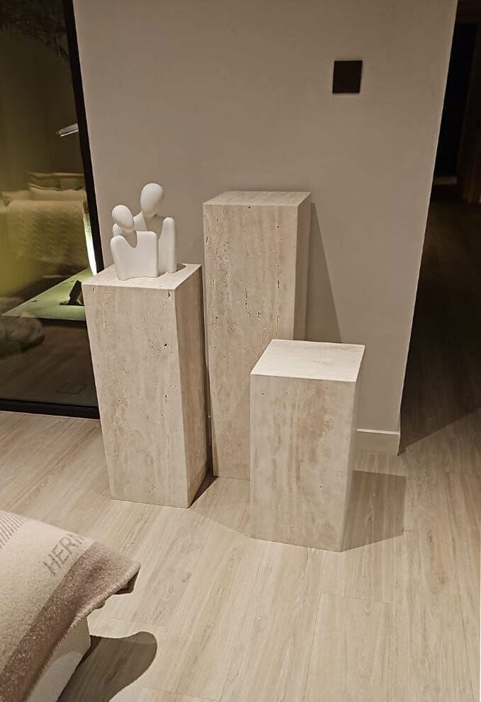 Natural Travertine Marble Plinths