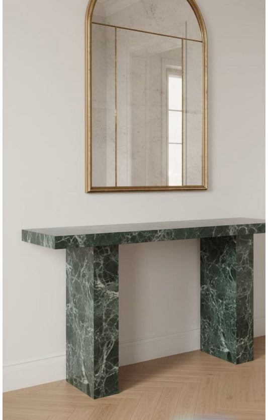 Natural Green Marble Console Table For Hallway