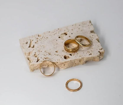 Photo Props Travertine Stone Riser Fragments for Display set 3 pieces