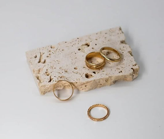 Photo Props Travertine Stone Riser Fragments for Display set 3 pieces