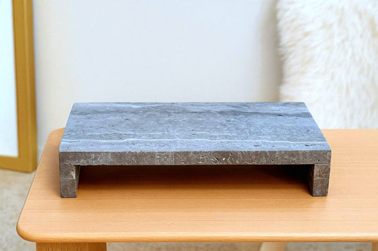Natural Silver Travertine Marble Riser Stand