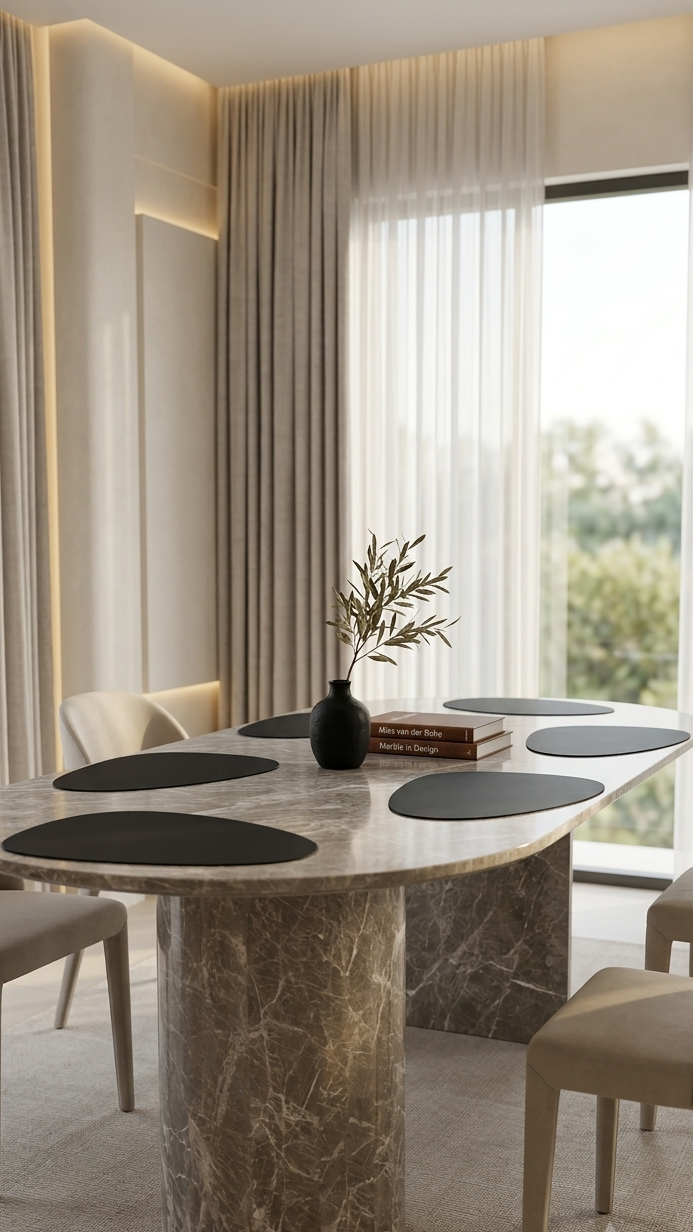 Natural Fiorde Basco Marble Dinning Table