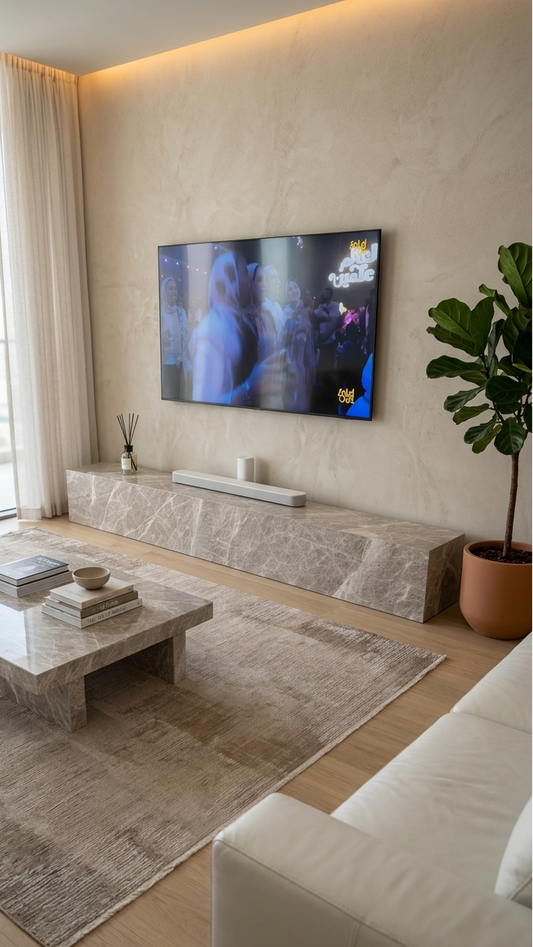 Natural Fiorde Basco Marble TV unit