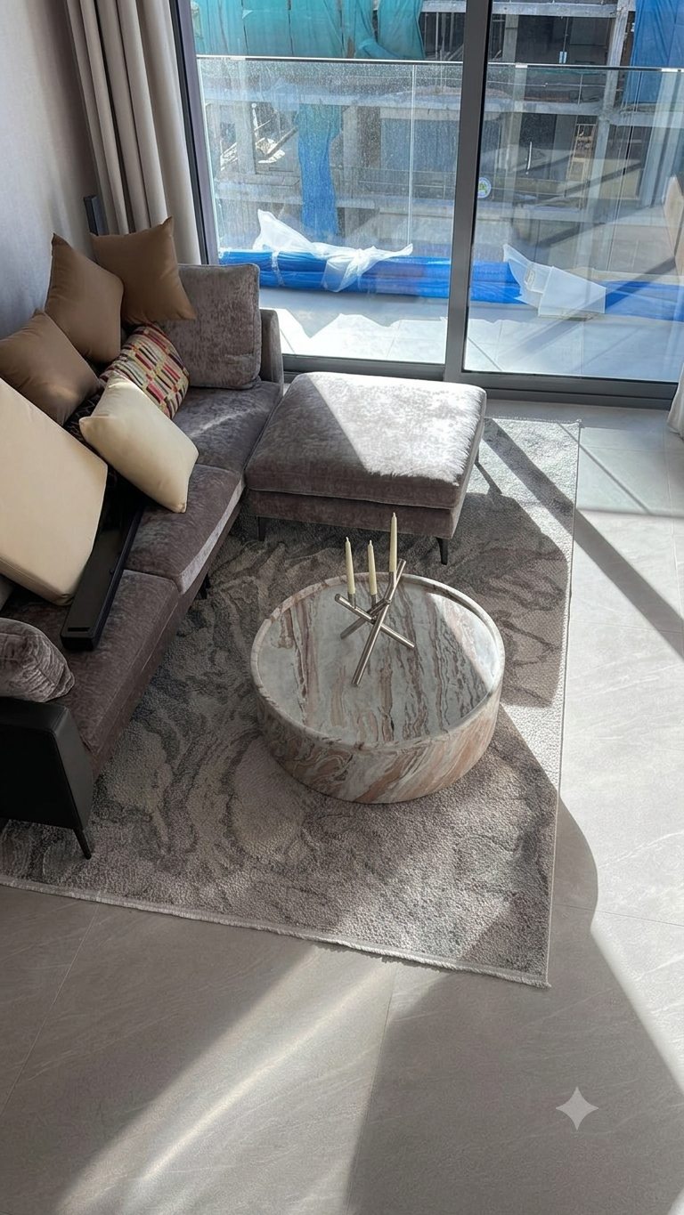 Natural Fantasia Brown Marble Coffee Table