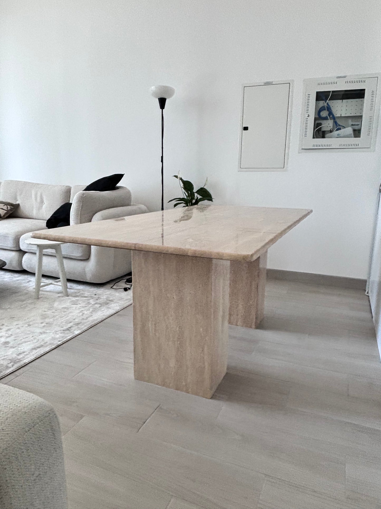 Natural Travertine Rectangular Dining Table