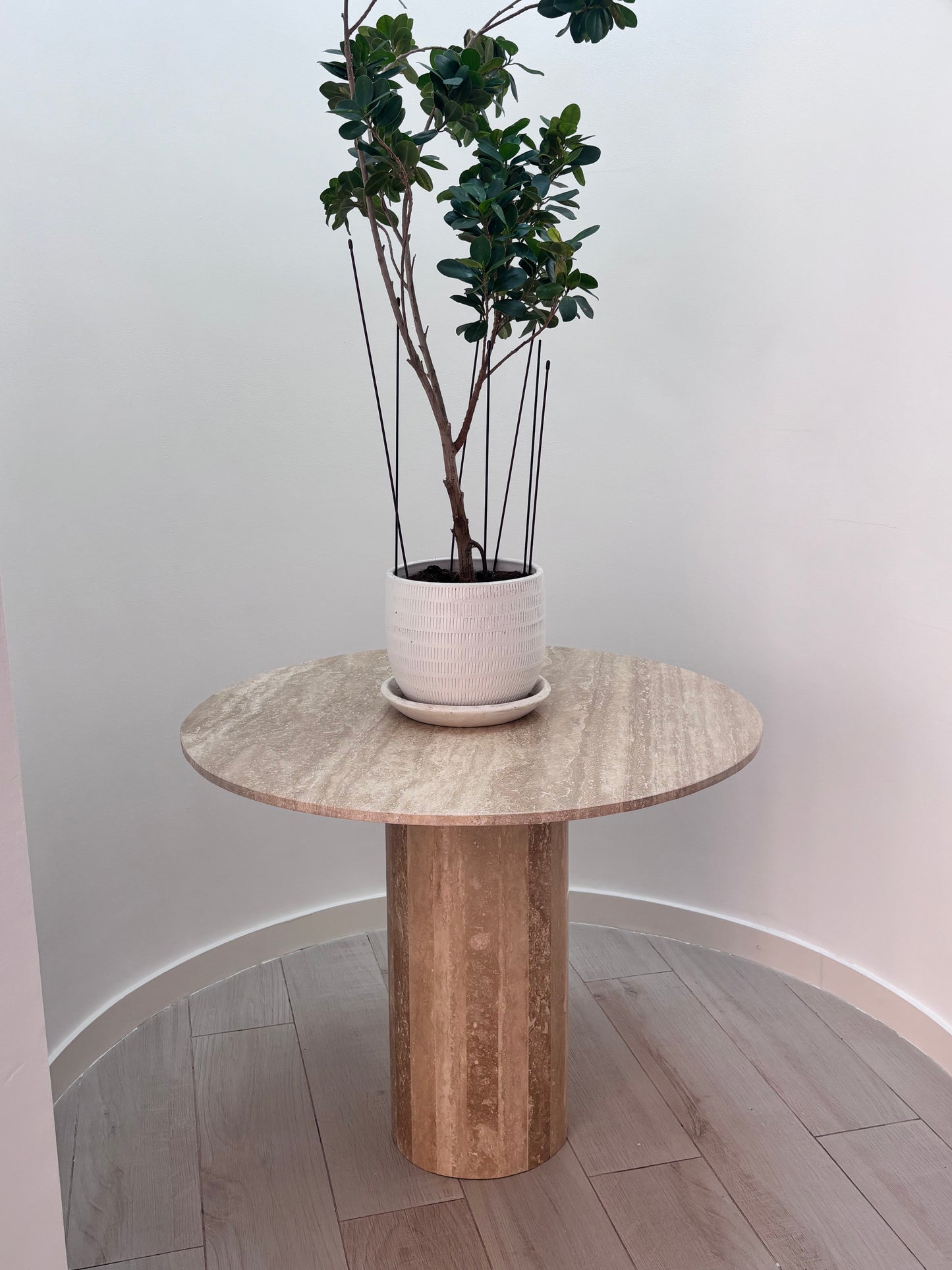 Natural Travertine Flower Table