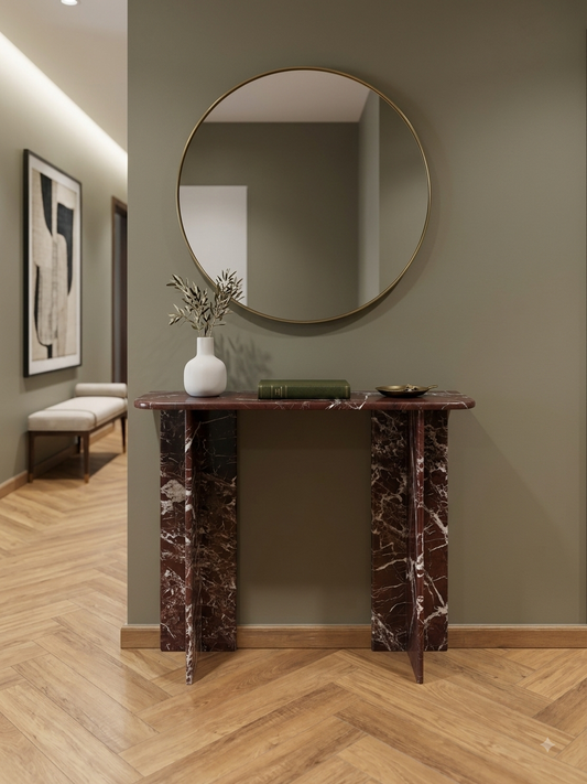 Natural Roza Lavanto Marble Console Table