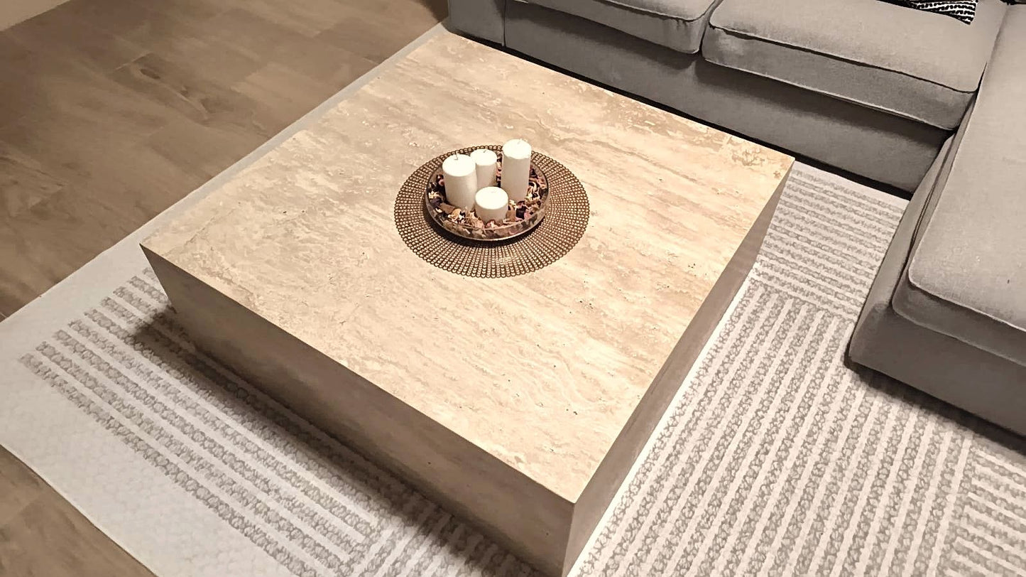 Travertine Unfilled Coffee Table