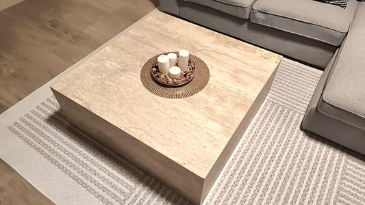 Travertine Unfilled Coffee Table