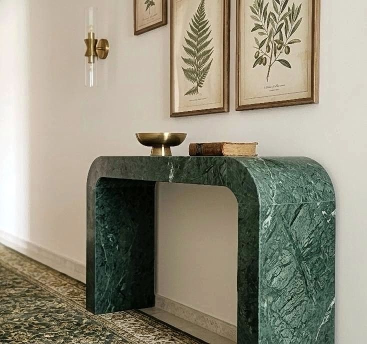 Indian Green Marble Console Table