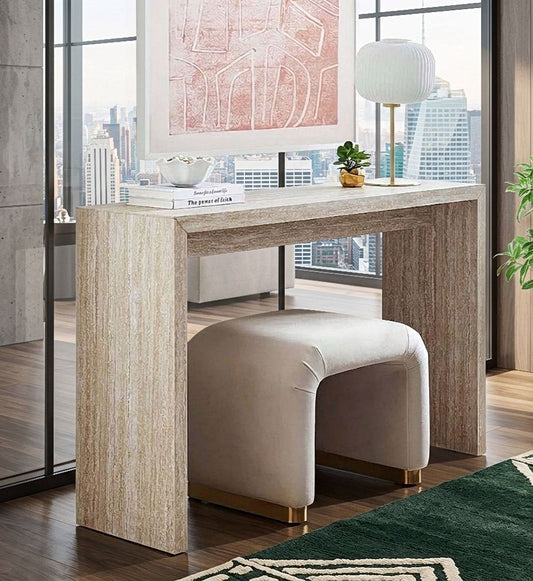 Travertine Console Table