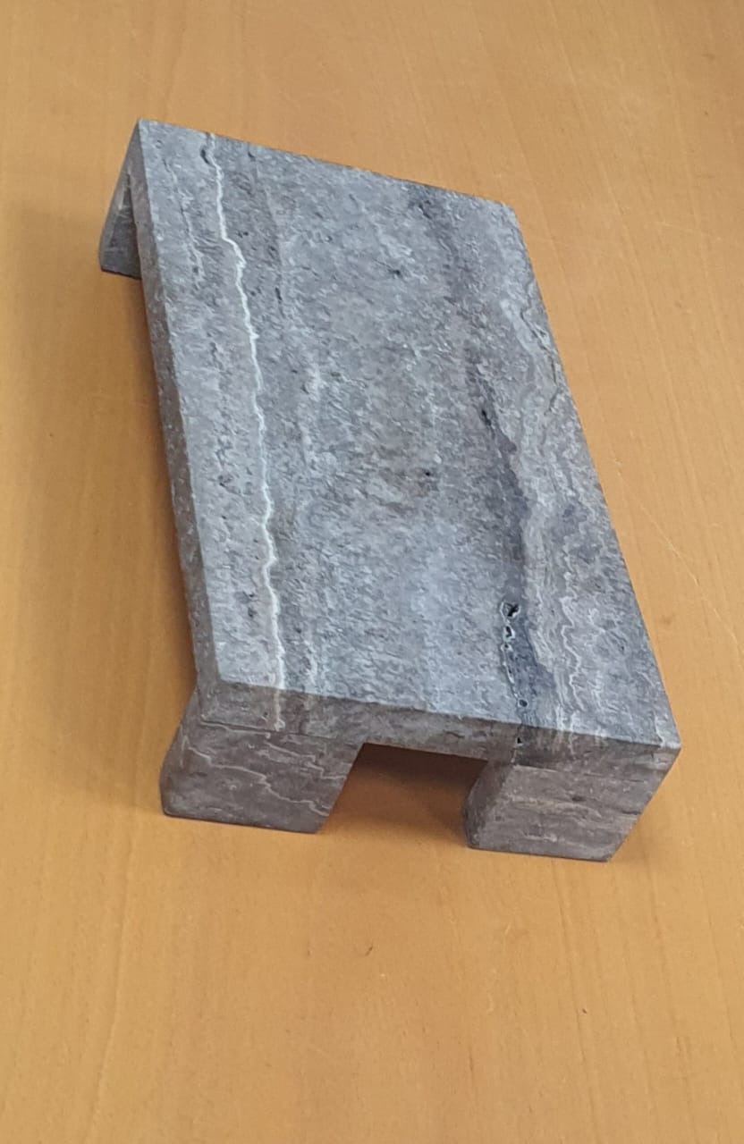 Natural Silver Travertine Marble Riser Stand