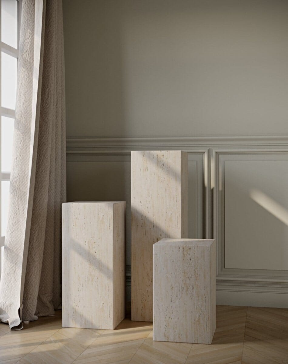 Natural Travertine Marble Plinths