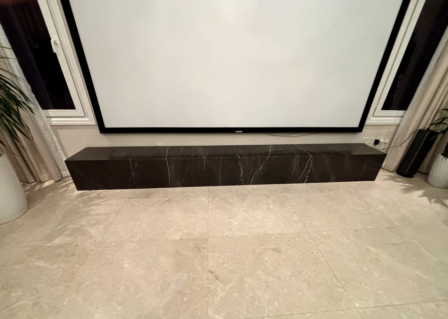 Natural Armani Grey Marble TV Unit